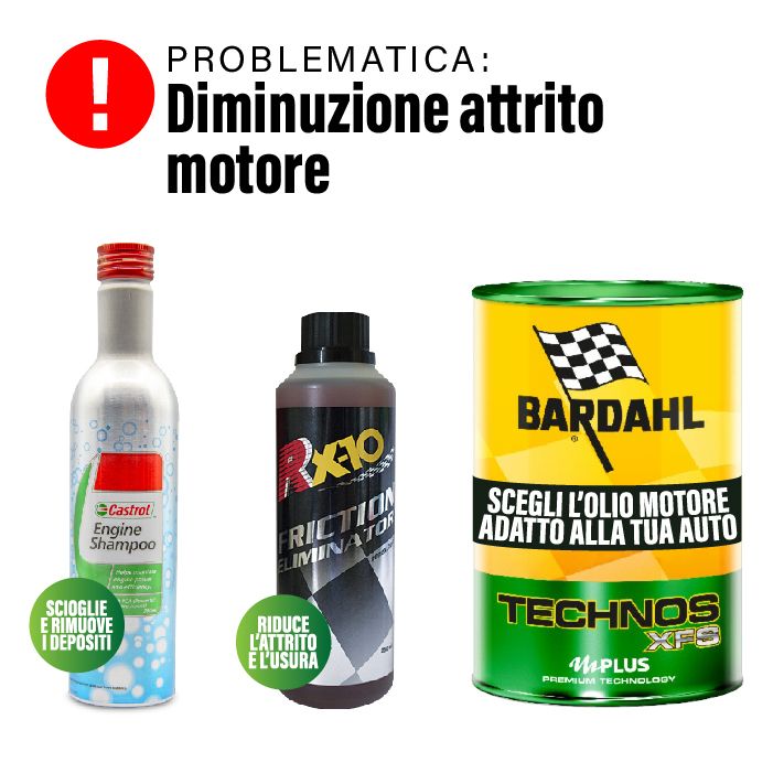 Cod. KITRIM4 - KIT CASTROL ENGINE SHAMPOO + OLIO MOTORE + RX10